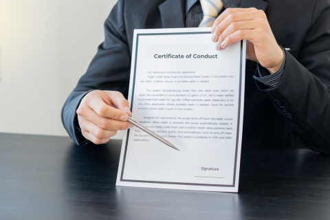 Certificate of Conduct